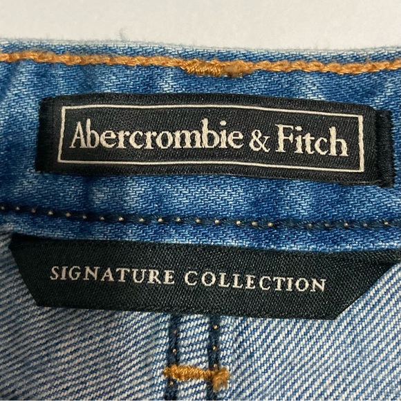 Abercrombie & Fitch Cropped Stovepipe Jean Women’s Size 25 Ombre Wide Leg Frayed - Picture 9 of 12